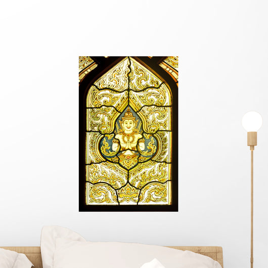 Thai Art Glass Window Wall Decal