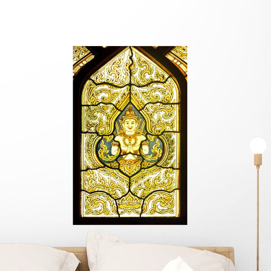 Thai Art Glass Window Wall Decal