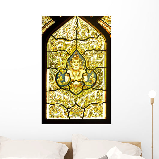 Thai Art Glass Window Wall Decal