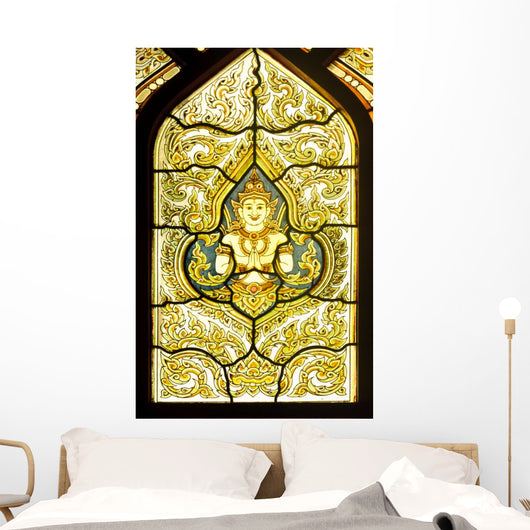 Thai Art Glass Window Wall Decal