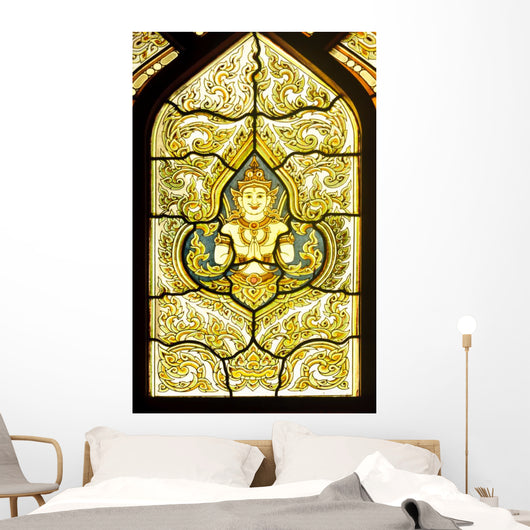 Thai Art Glass Window Wall Decal