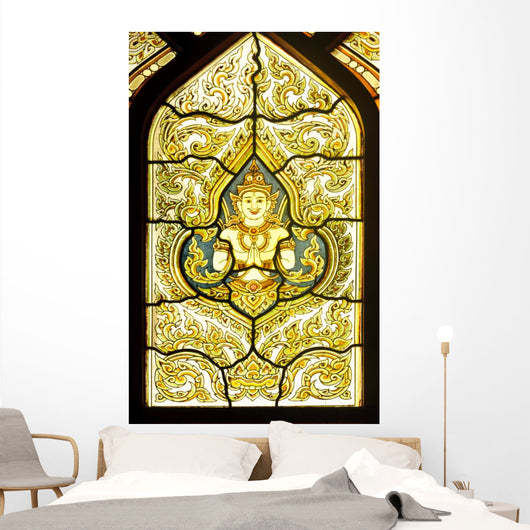 Thai Art Glass Window Wall Decal