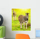 Wild Zebras African Continent Wall Decal