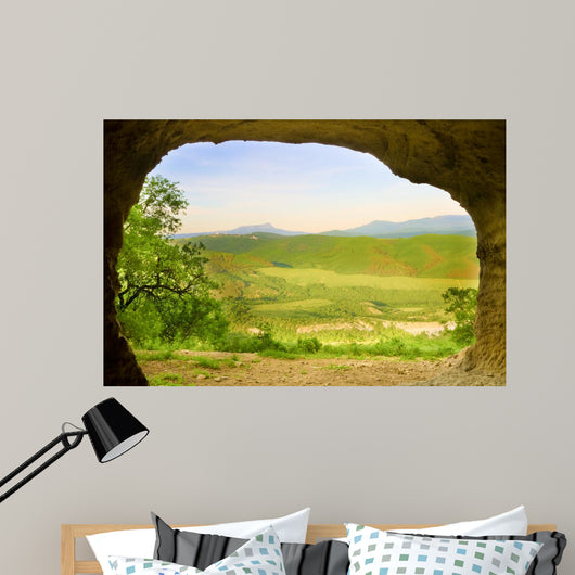 Cave Mountain Sunrise Nature Wall Decal