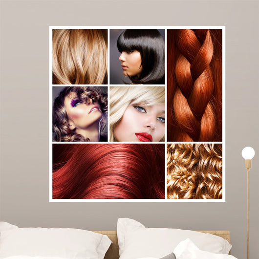 Hair Collage Hairstyles Wall Decal