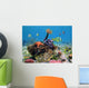 Green Turtle with Colorful Wall Decal