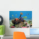 Green Turtle with Colorful Wall Decal
