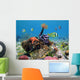 Green Turtle with Colorful Wall Decal