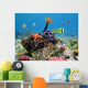 Green Turtle with Colorful Wall Decal