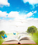 Book and Nature Wall Decal