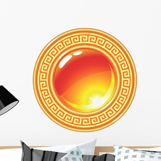 Cabochon Gold with Meanders Wall Decal