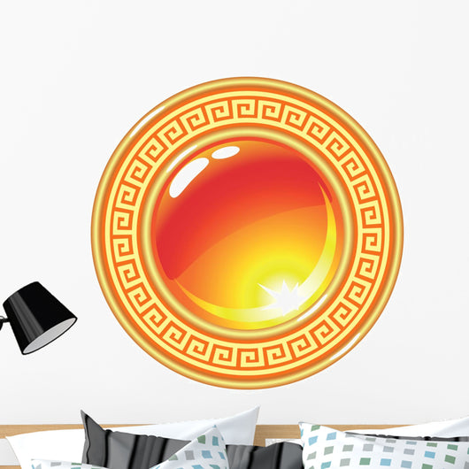 Cabochon Gold with Meanders Wall Decal
