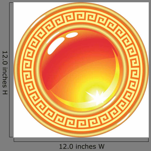 Cabochon Gold with Meanders Wall Decal
