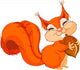 Squirrel with Nut Wall Decal