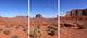 Triptych Monument Valley Rocks Wall Decal