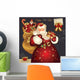 Christmas Illustration with Santa Wall Decal