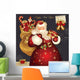 Christmas Illustration with Santa Wall Decal