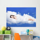 Beautiful Woman Lying Clouds Wall Decal