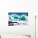 Turquoise Rolling Wave Slamming Wall Decal