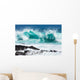 Turquoise Rolling Wave Slamming Wall Decal