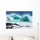 Turquoise Rolling Wave Slamming Wall Decal