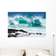 Turquoise Rolling Wave Slamming Wall Decal