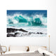 Turquoise Rolling Wave Slamming Wall Decal