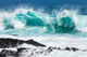 Turquoise Rolling Wave Slamming Wall Decal