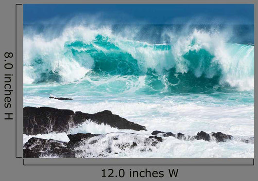 Turquoise Rolling Wave Slamming Wall Decal