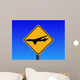 Caution Airplanes Sign Wall Decal