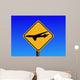 Caution Airplanes Sign Wall Decal
