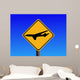Caution Airplanes Sign Wall Decal