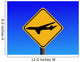 Caution Airplanes Sign Wall Decal