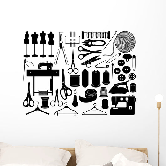 Tailoring Equipment Wall Decal