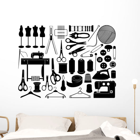 Tailoring Equipment Wall Decal
