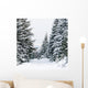 Snowy Winter Forest with Wall Decal
