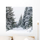 Snowy Winter Forest with Wall Decal