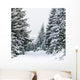 Snowy Winter Forest with Wall Decal