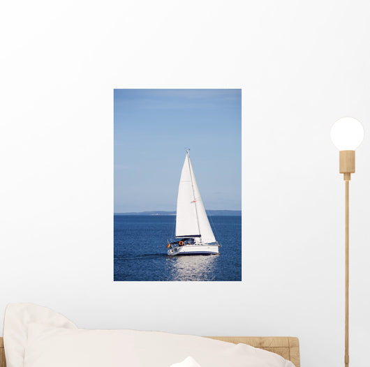 White Sailboat Wall Decal