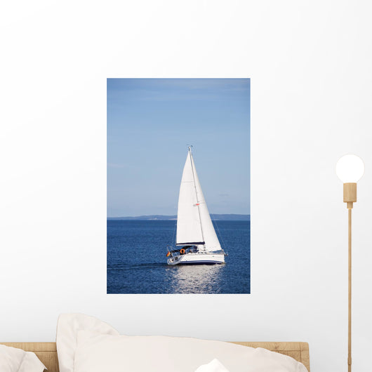 White Sailboat Wall Decal