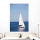 White Sailboat Wall Decal