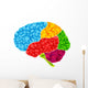 Human Brain Vector Abstract Wall Decal