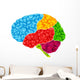 Human Brain Vector Abstract Wall Decal
