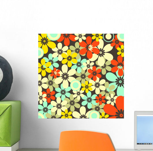Floral Seamless Pattern Wall Decal