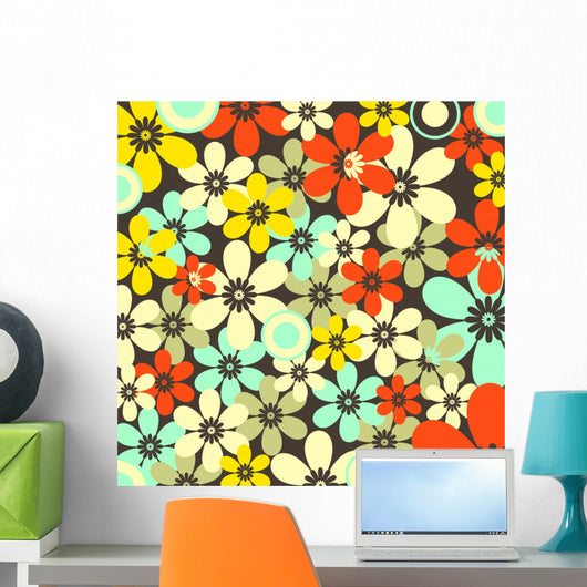 Floral Seamless Pattern Wall Decal