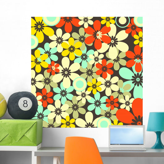 Floral Seamless Pattern Wall Decal
