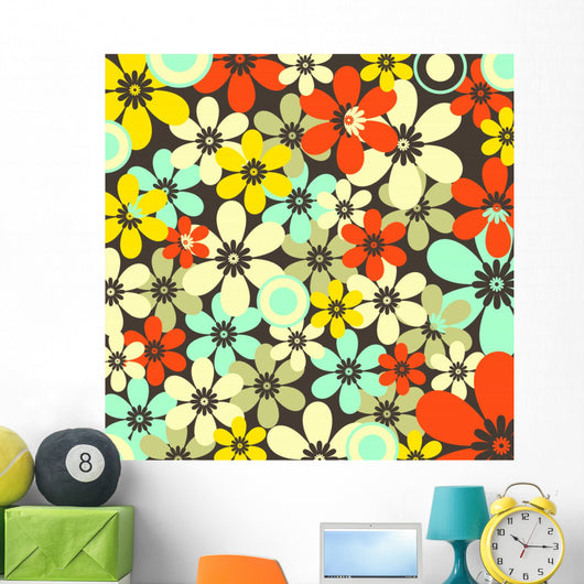 Floral Seamless Pattern Wall Decal
