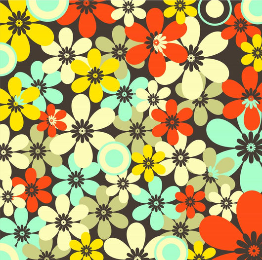 Floral Seamless Pattern Wall Decal