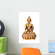 Brass Buddha Statue White Wall Decal
