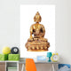 Brass Buddha Statue White Wall Decal